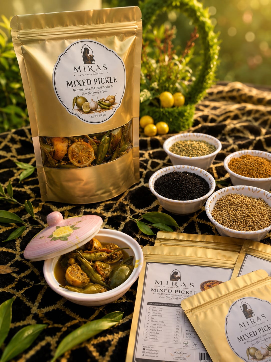 Miras Traditional Mixed Pickle 500g